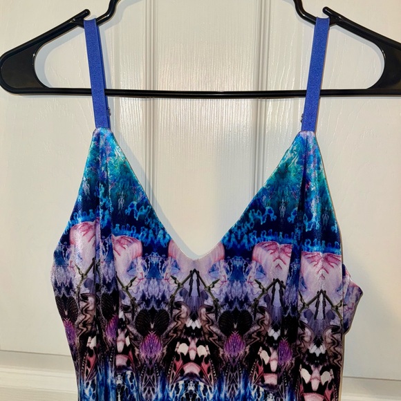 NWOT Blackmilk Butterfly Ink Velvet Mini Strappy Dress Size L - Picture 5 of 8